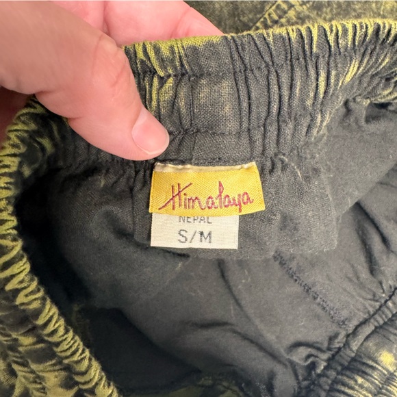 Himalaya Clothing Unique Hippie Flower Of Life Print Pants 100% Cotton Green S/M - Picture 5 of 6